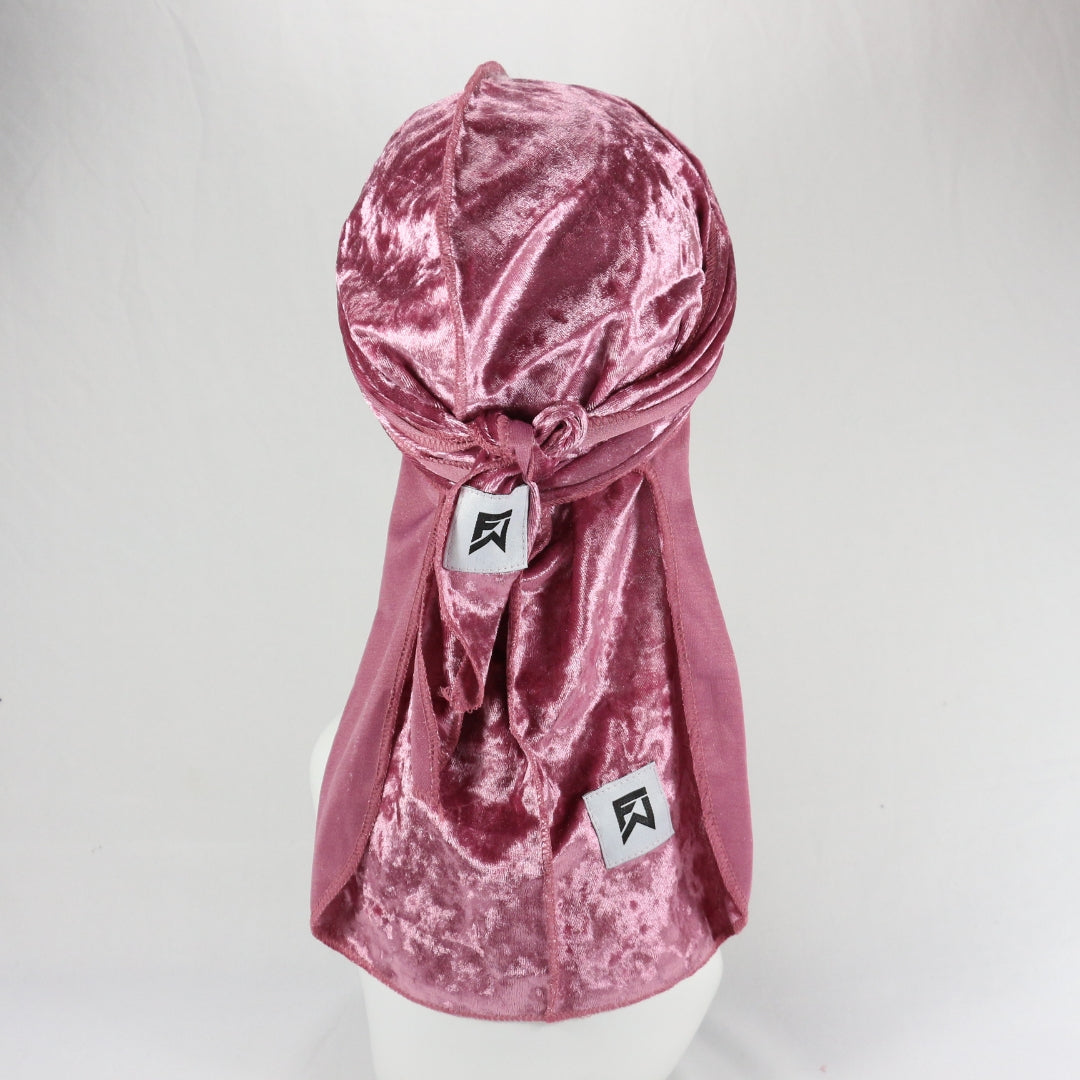 Durag rose en Velours